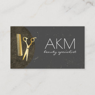 Salon Stylist Monogram Ausgereift Visitenkarte