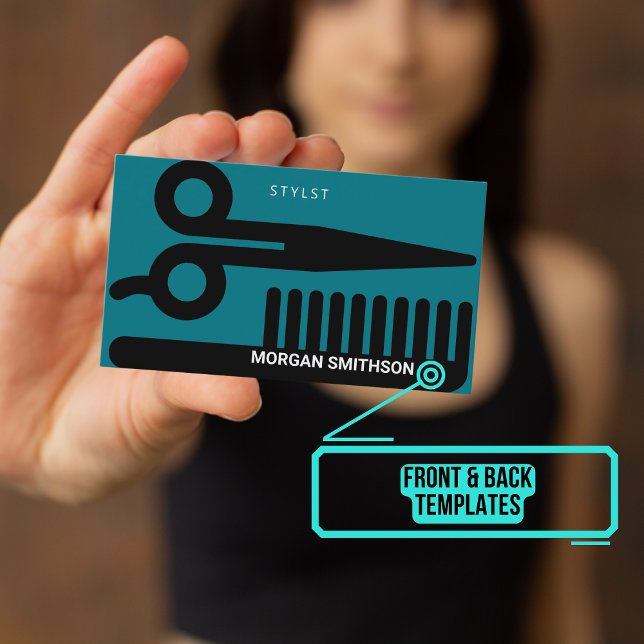 Salon Stylist oder Barber Modern Terminkarte (A business card is an integral part of your marketing strategy. )