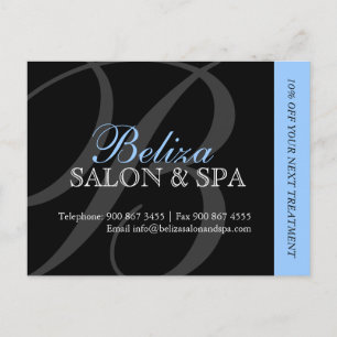Salon und Wellness-Center Werbung Postkarte