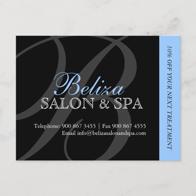 Salon und Wellness-Center Werbung Postkarte (Vorderseite)