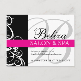 Salon und Wellness-Center Werbung Postkarte