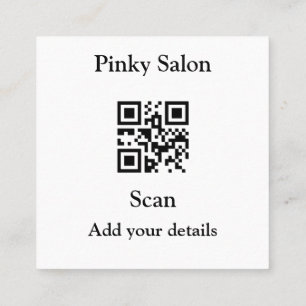 Salon Visitenkarte Fügen Sie Ihr Logo Q R Codename