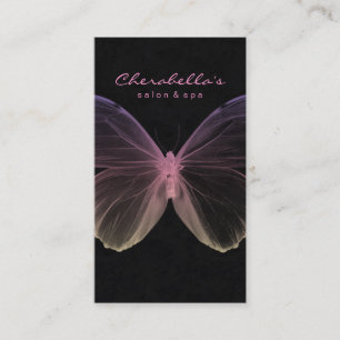 Salon Visitenkarte Spa Schmetterling Rosa Lila