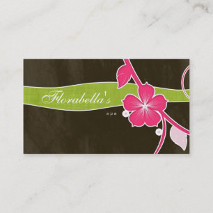 Salon Wellness-Center Business Card Blumenrosa Bra Visitenkarte