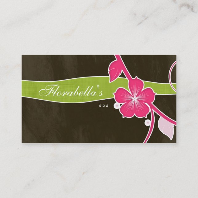Salon Wellness-Center Business Card Blumenrosa Bra Visitenkarte (Vorderseite)