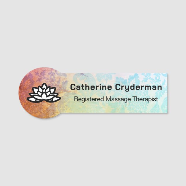 Salon Wellness-Center Classic Name Tag Namensschild (Vorderseite)