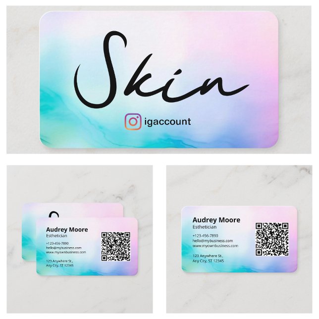 Salon Wellness-Center Esthetician Visitenkarte (Salon Spa Esthetician Business Card
)