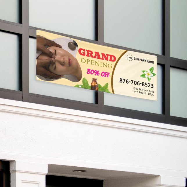 Salon & Wellness-Center Grand Opening Banner (Äußeres Gebäude)