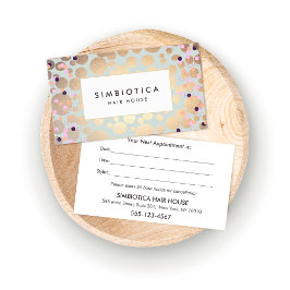 Salon Wellness-Center Imitate Gold Foil Circles Be Terminkarte