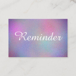 *~* Salon & Wellness-Center Iridescent Foil Rainbo Terminkarte