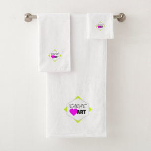 Salon-Wellness-Center-Logo-Handtuch Badhandtuch Set