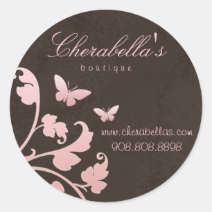 Salon-Wellness-Center-Schmetterling-Aufkleber Wild Runder Aufkleber