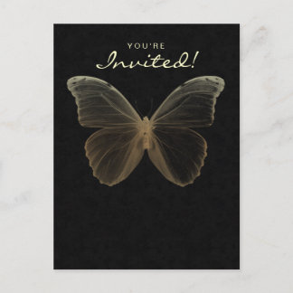 Salon Wellness-Center Schmetterling Postcard Einla Einladungspostkarte