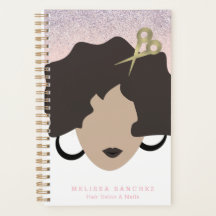 Salon Woman Brown Hair Imitate Gold Glitzer Beauty