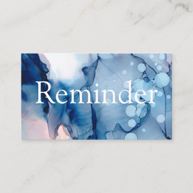 *~* Salonu. Wellness-Centerblauer Chic-abstraktes Terminkarte (Vorderseite)