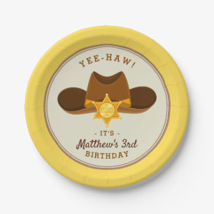 Saloon Birthday Wild West Party Boys Cowboy Theme Pappteller