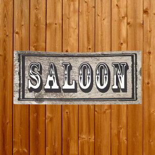 Saloon-Schild für Wildwest-Themenparty Banner