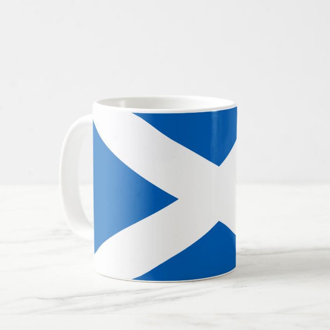 Salreifen ~ Flagge Schottlands Kaffeetasse (Vorderseite Links)