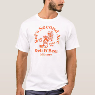 "Sal's Second Ave Deli & Beer" Cooler NYC Deli Art T-Shirt