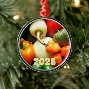 Salsa-Artikel, Tomaten, Paprikaschoten, Tomatillo, Ornament Aus Metall