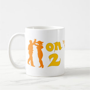 Salsa auf zwei tanzenden Silhouetten kundengerecht Tasse