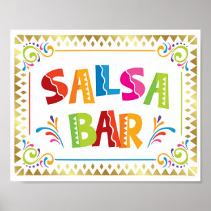SALSA BAR Fiesta Party Signa Print Poster