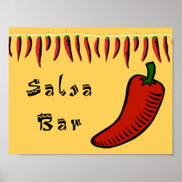 Salsa Bar Sign Poster
