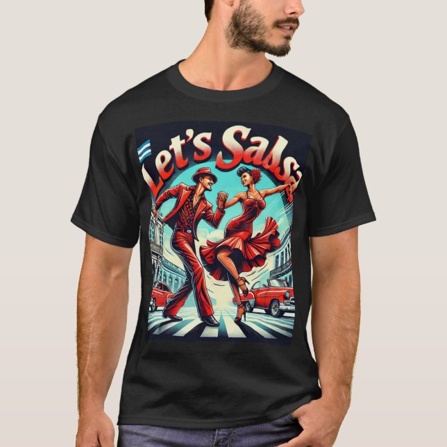 Salsa Bold und Vibrant Salsa Dance T - Shirt gelas (Vorderseite)