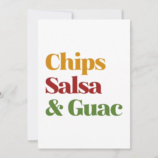 Salsa Chips und Guac Dankeskarte (Vorderseite)