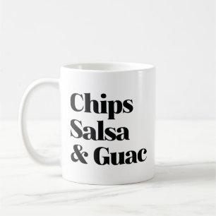 Salsa Chips und Guac Kaffeetasse
