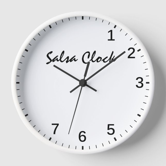 Salsa Clock - Funny Salsa Dancing Time Dance Spaß Uhr (Vorderseite)