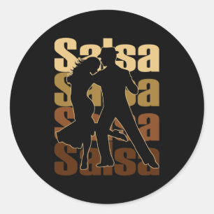Salsa Dance for Latin music Dance Salsa Runder Aufkleber