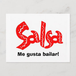 Salsa Dance Logo Produkte! Postkarte