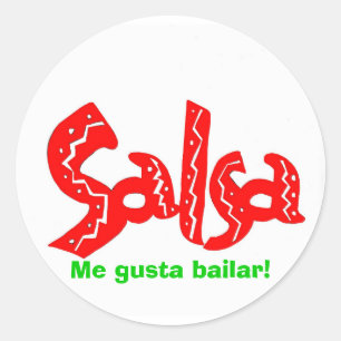 Salsa Dance Logo Produkte! Runder Aufkleber