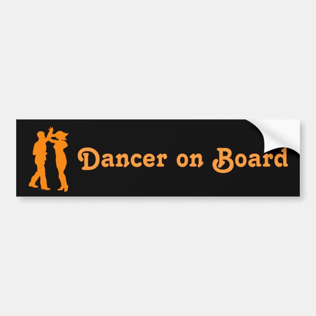 Salsa Dance Spin Dancing Silhouette Bumper Sticker Autoaufkleber (Vorne)