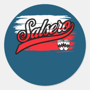 Salsa Dancer Salsero Polen Salsero Polska Salsa Runder Aufkleber