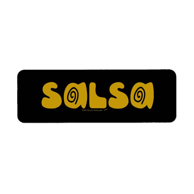 Salsa Dancing Gold Wirbel individuell anpassbar (Vorne)