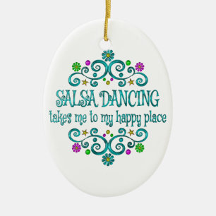 Salsa Dancing Happy Place Keramik Ornament