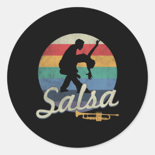 Salsa Dancing Latin Salsero Runder Aufkleber