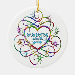 Salsa Dancing macht Leben sparkle Keramik Ornament