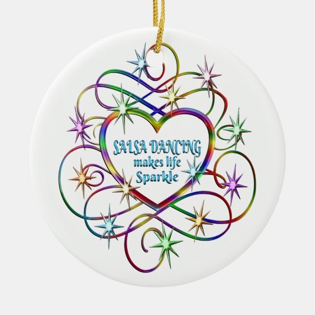 Salsa Dancing macht Leben sparkle Keramik Ornament (Vorne)