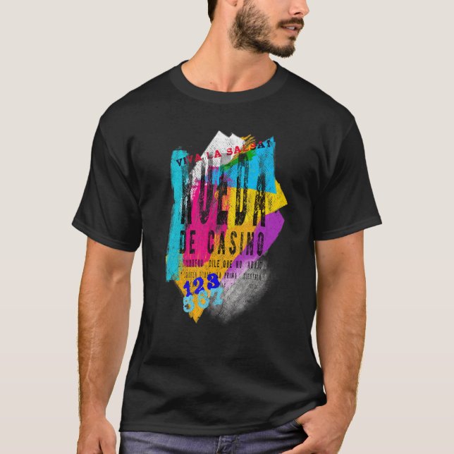 Salsa Dancing Rueda De Casino Tanz T-Shirt (Vorderseite)