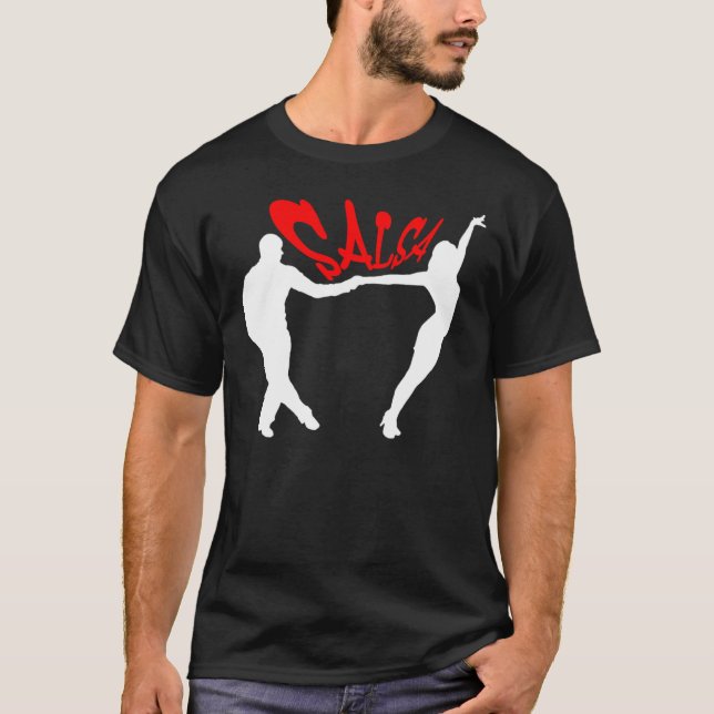 SALSA, DER SALSERO UND SALSERA T - SHIRT TANZT (Vorderseite)