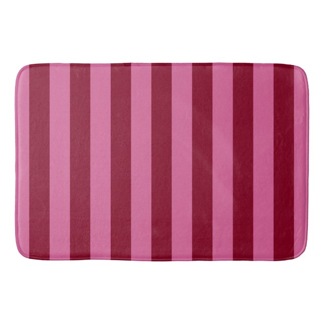 Salsa Flamingo Pink Stripe Badematte (Vorderseite)