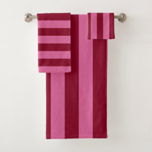 Salsa Flamingo Pink Stripe Badhandtuch Set