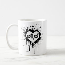 SALSA-HERZ-ENTWURF FÜR IRGENDEIN SALSERA ODER TASSE