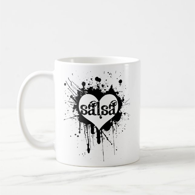 SALSA-HERZ-ENTWURF FÜR IRGENDEIN SALSERA ODER TASSE (Links)