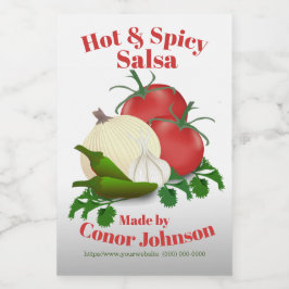 Salsa Hot & Spicy 2 x 3" Lebensmitteletikett