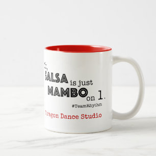 Salsa ist nur Mambo auf 1   Fun Ballroom-Angebot Zweifarbige Tasse