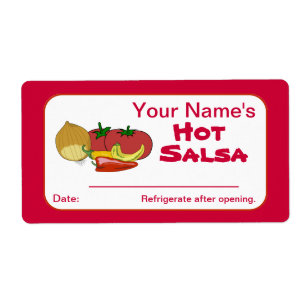 Salsa-kundenspezifische einmachende Glas-Aufkleber